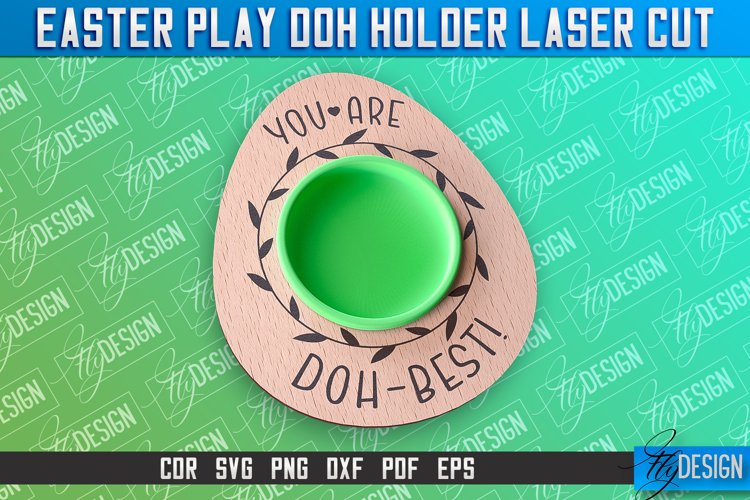 Easter Play Doh Holder Design | Easter Design | CNC File example image 1