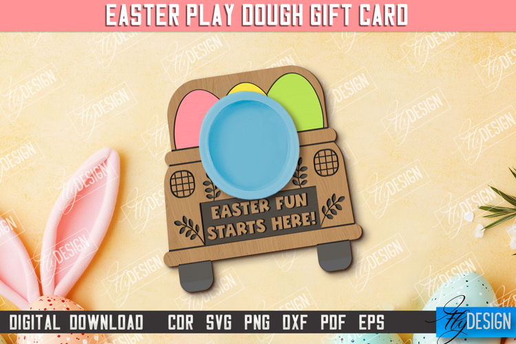Easter Play Dough Gift Card | Greeting Card | Easter Gift