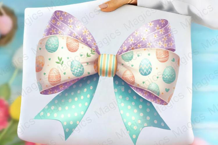 Easter PNG Egg Coquette Bow