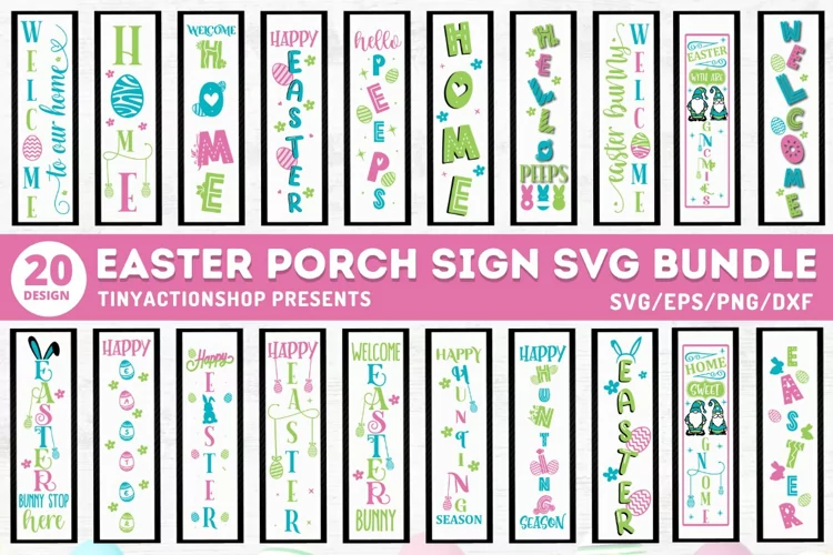 Easter Porch Sign Svg Bundle SVG FILE