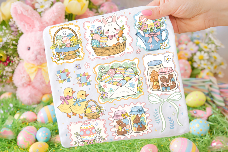 Thrifted Easter PNG, Bunny Easter PNG, Easter Egg PNG