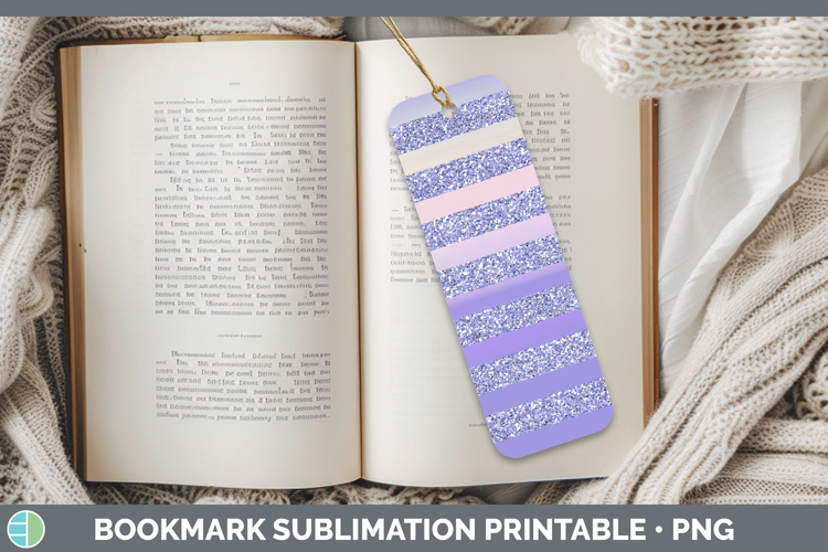 Easter Purple Glitter Bookmark Sublimation Printable Designs