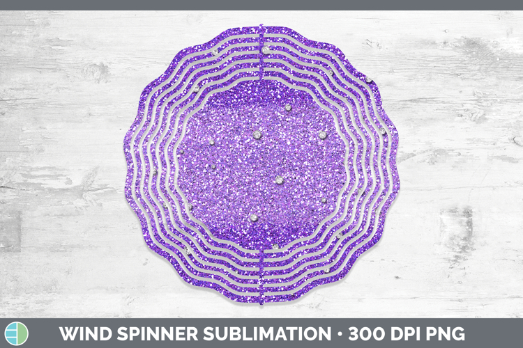 Easter Purple Glitter Wind Spinner Sublimation Spinner Desig