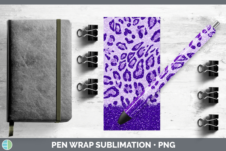 Easter Purple Leopard Print Pen Wrap Sublimation Pen Designs