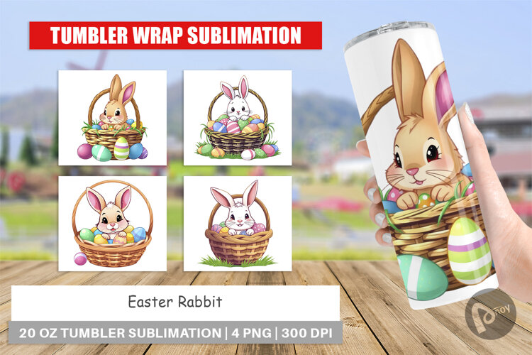 Tumbler Easter Rabbit example image 1
