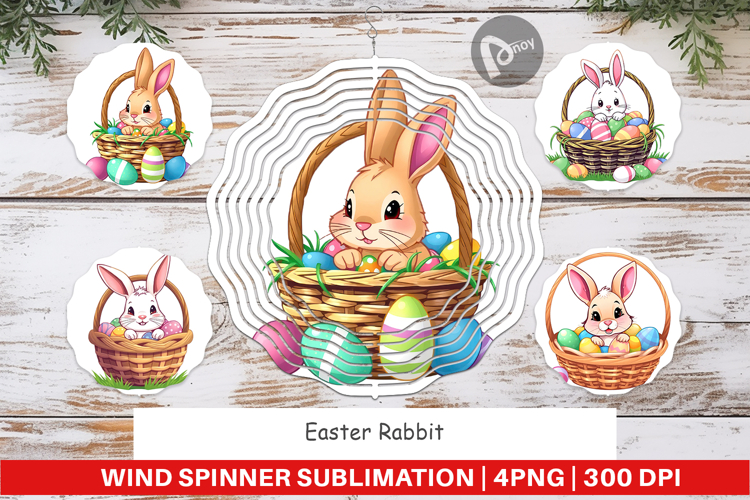 Wind Spinner Easter Rabbit