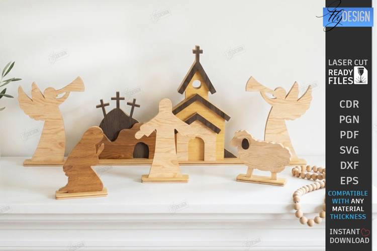 Easter Resurrection Scene Laser Cut | Holy Week SVG | CNC