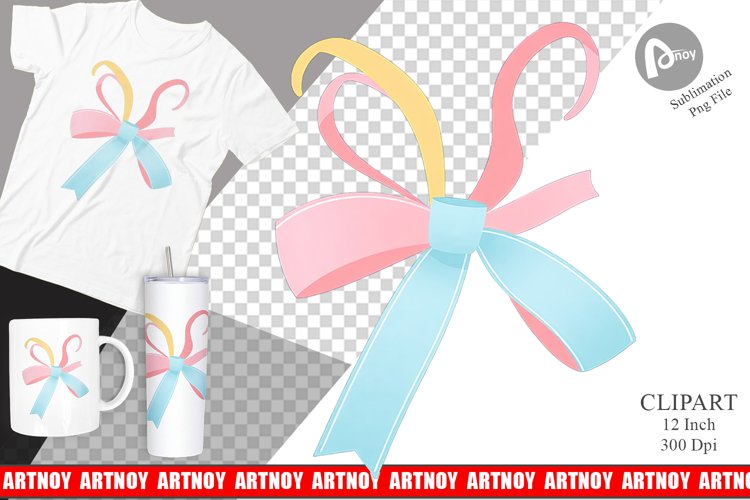 Easter Ribbon Clipart example image 1