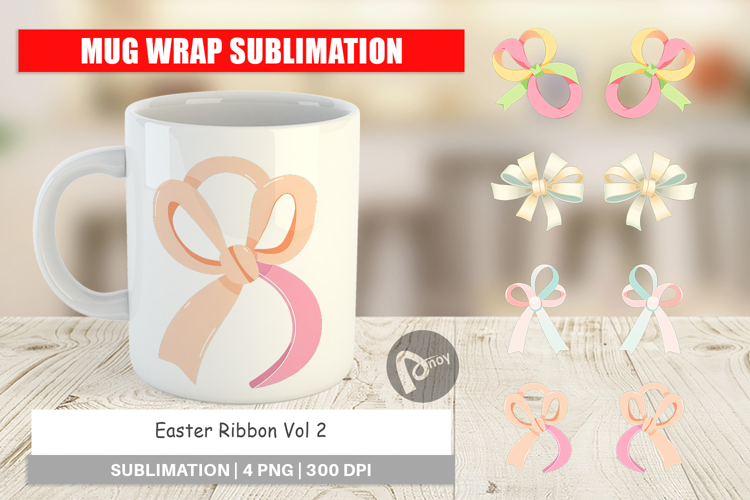 Mug Wrap Easter Ribbon