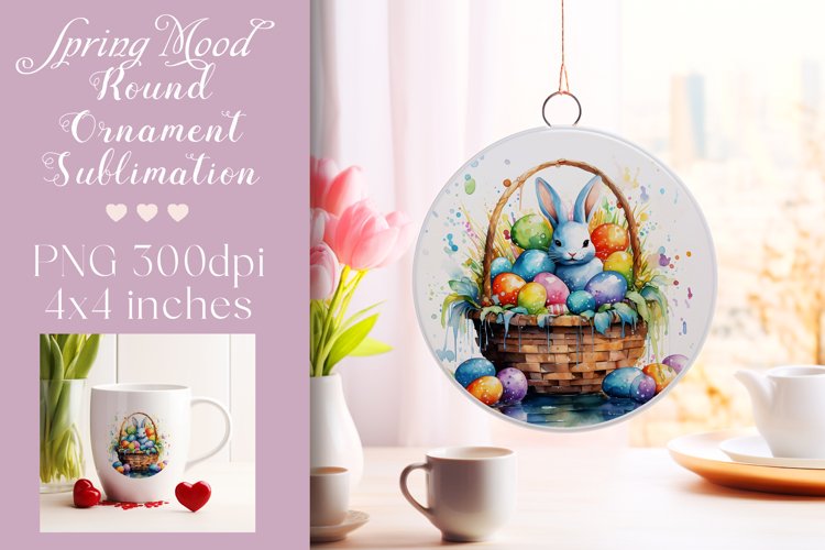 Easter Round Ornament Sublimation |PNG