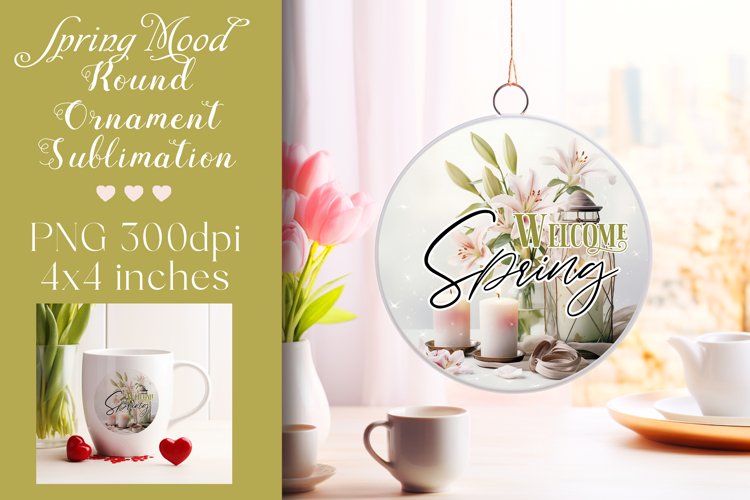 Easter Round Ornament Sublimation |PNG