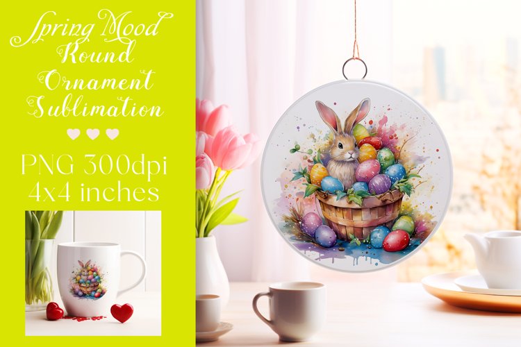 Easter Round Ornament Sublimation |PNG