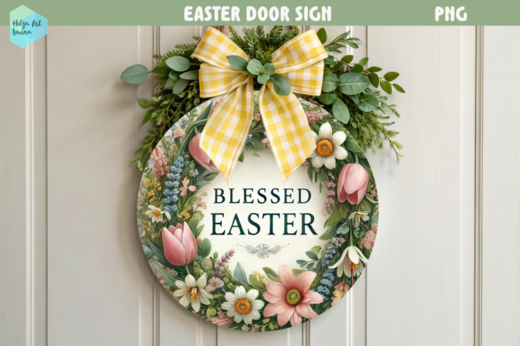 Spring Easter Round Sign