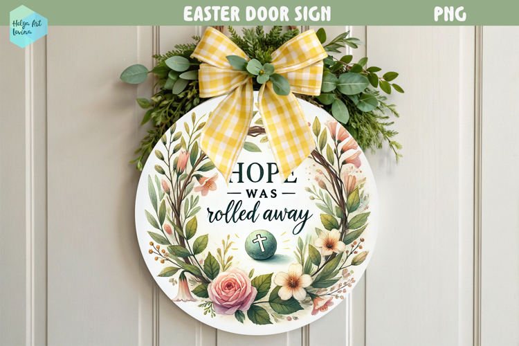 Spring Easter Round Sign