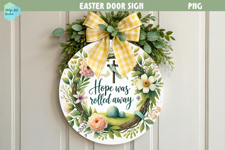 Spring Easter Round Sign