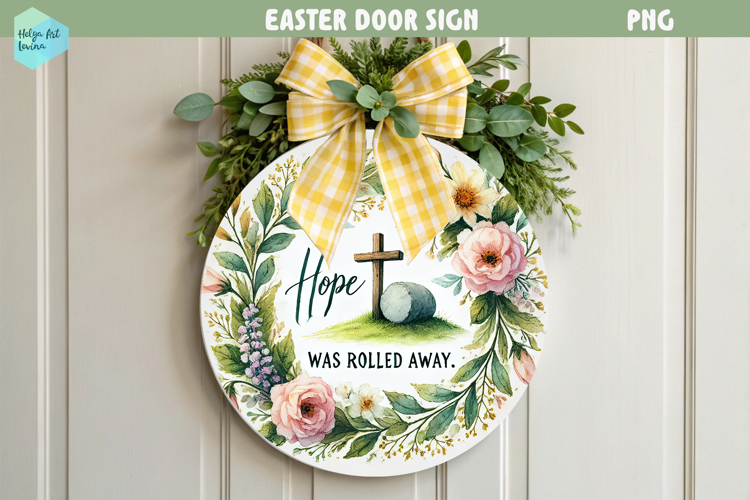 Spring Easter Round Sign