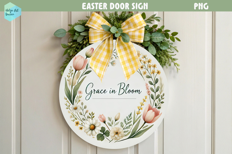 Spring Easter Round Sign