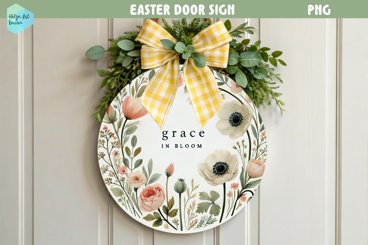 Spring Easter Round Sign
