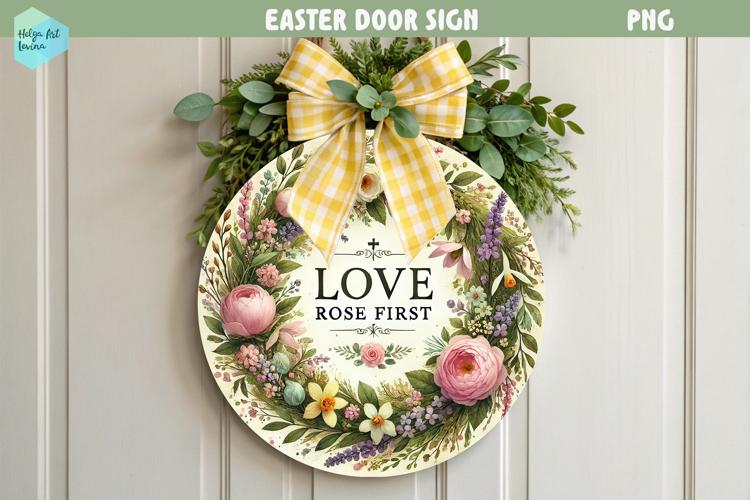 Spring Easter Round Sign