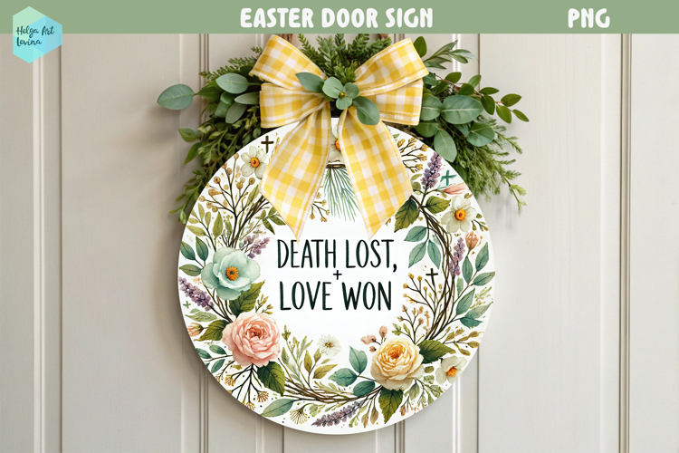 Spring Easter Round Sign