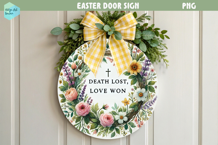 Spring Easter Round Sign
