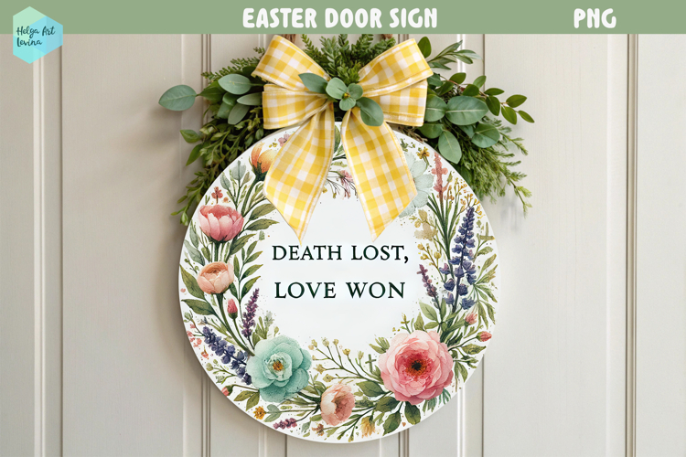 Spring Easter Round Sign