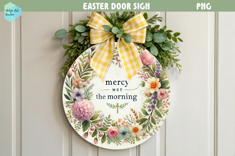 Spring Easter Round Sign