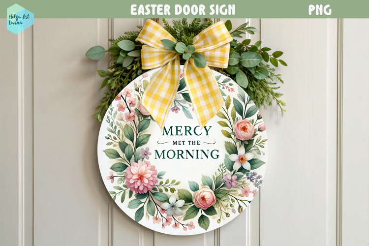 Spring Easter Round Sign