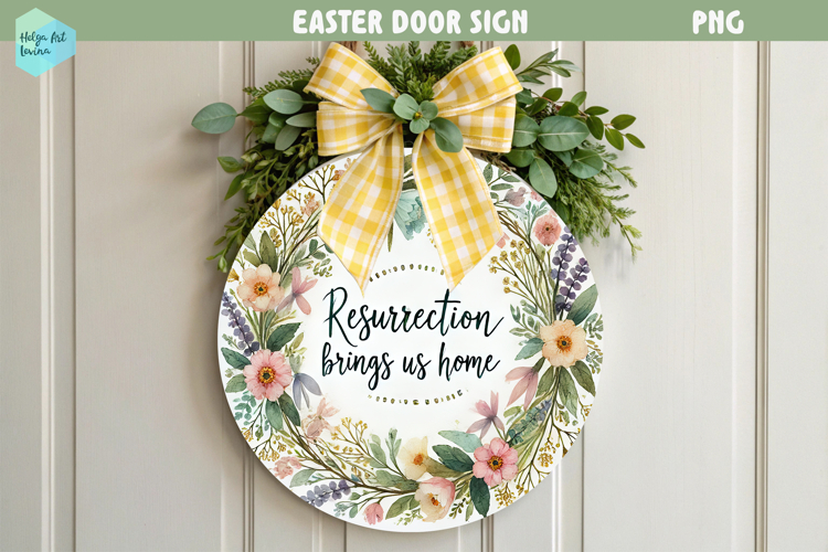 Spring Easter Round Sign