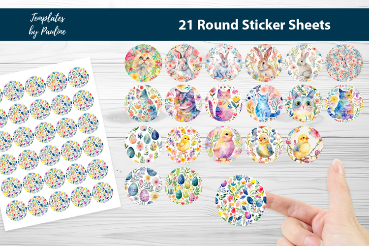 Easter Print and Cut Sticker Sheet, Digital Sticker Bundle
