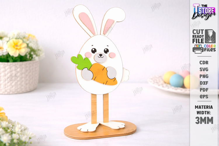 Easter Shelf Sitter Laser Cut | Easter Desk Decor SVG | CNC