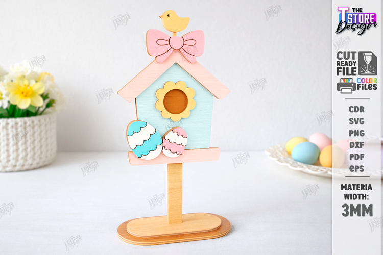 Easter Shelf Sitter Laser Cut | Easter Desk Decor SVG | CNC