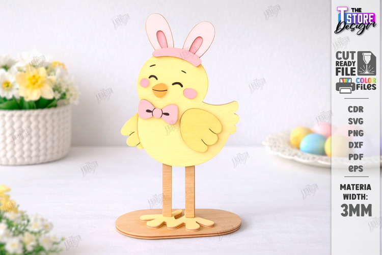 Easter Shelf Sitter Laser Cut | Easter Desk Decor SVG | CNC