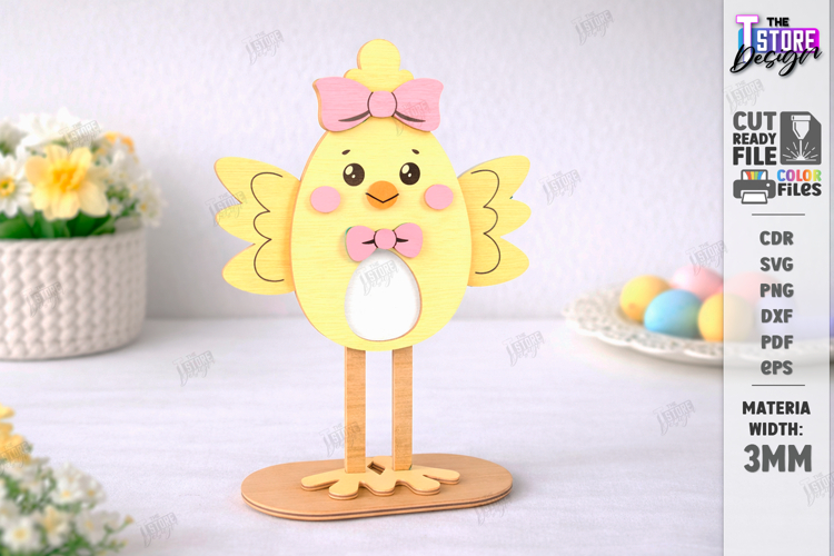 Easter Shelf Sitter Laser Cut | Easter Desk Decor SVG | CNC