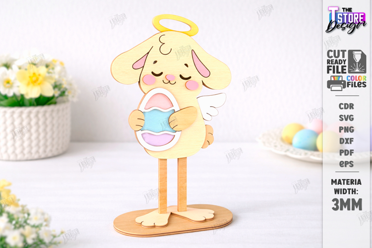 Easter Shelf Sitter Laser Cut | Easter Desk Decor SVG | CNC