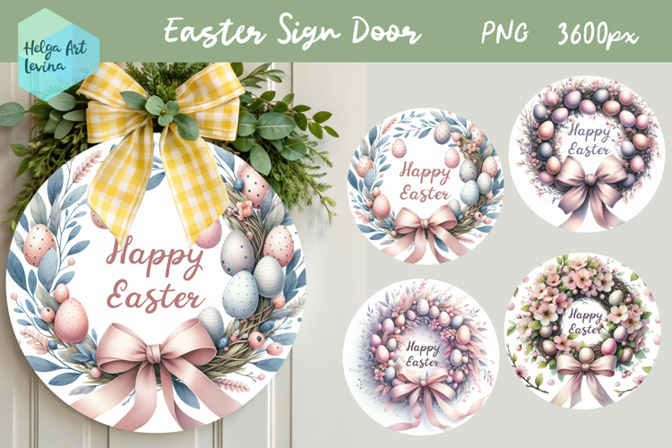 Spring Easter Round Sign