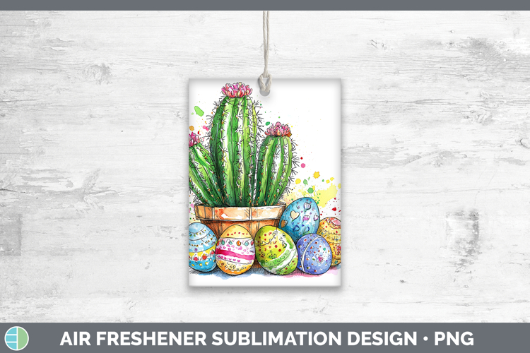 Easter Splash Cactus Air Freshener Sublimation Car Freshener
