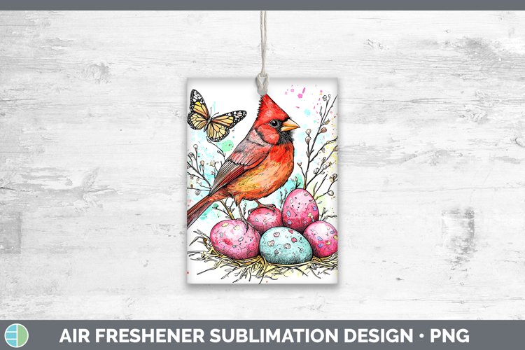 Easter Splash Cardinal Air Freshener Sublimation Car Freshen