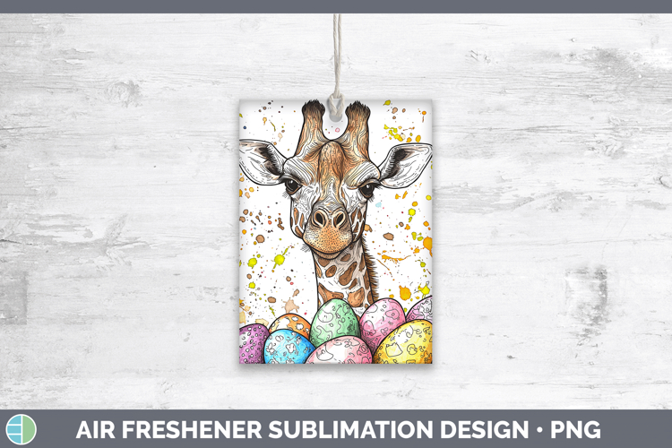 Easter Splash Giraffe Air Freshener Sublimation Car Freshene