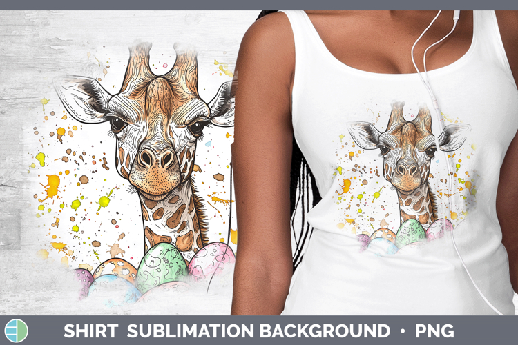 Easter Splash Giraffe Shirt Sublimation Sublimation Backgrou