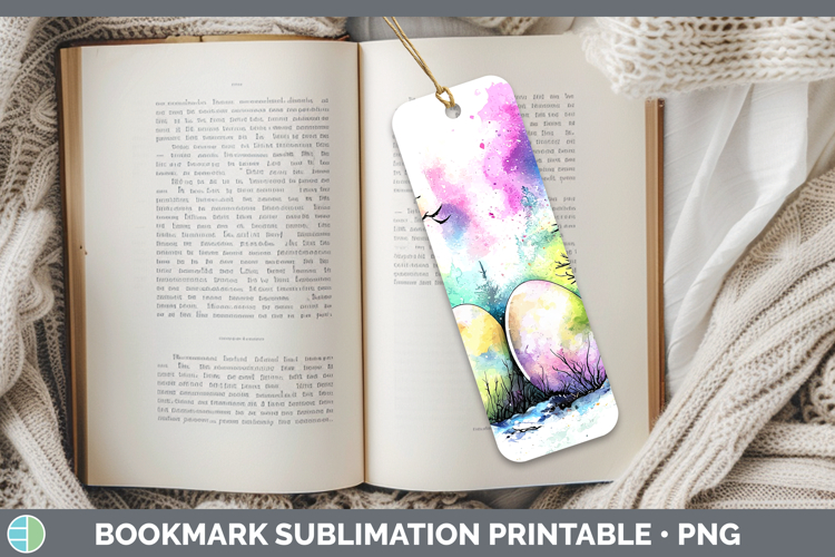 Easter Splash Northern Lights Bookmark Sublimation Printable