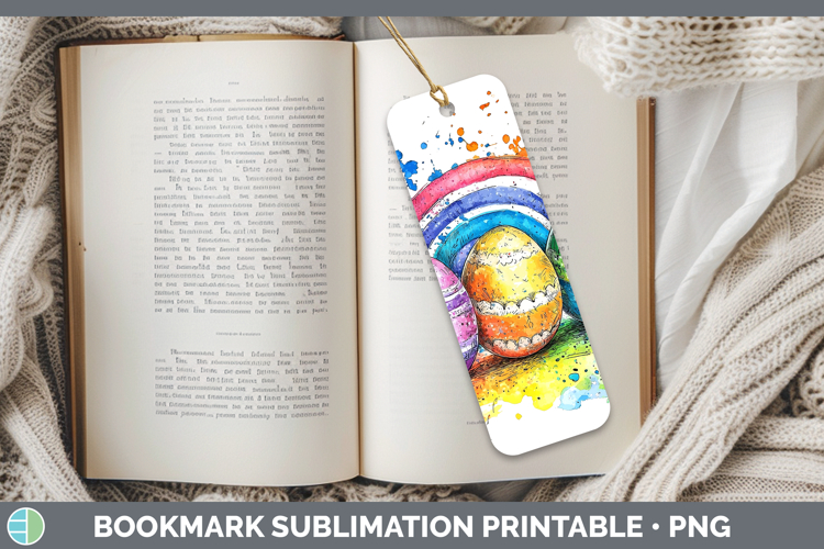 Easter Splash Rainbow Bookmark Sublimation Printable Designs