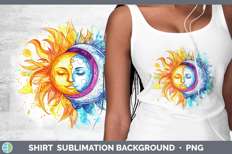 Easter Splash Sun and Moon Shirt Sublimation Sublimation Bac
