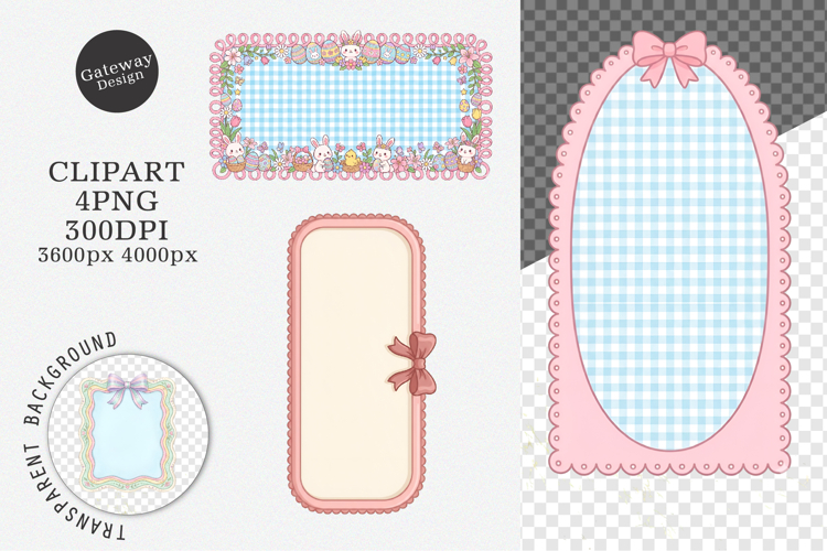 Easter Spring Cute Bow Frame