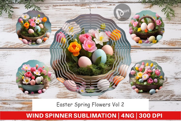 Wind Spinner Easter Spring Flowers