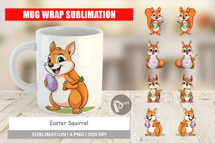 Mug Wrap Easter Squirrel