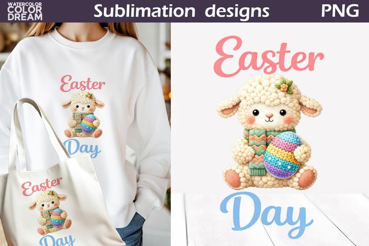 Cute Animals Easter | Lamb Egg Sublimation