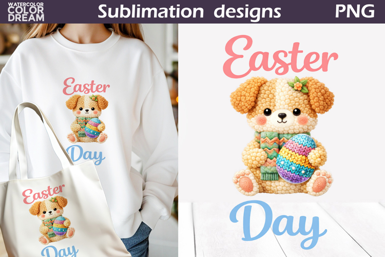Cute Animals Easter | Puppy Egg Sublimation
