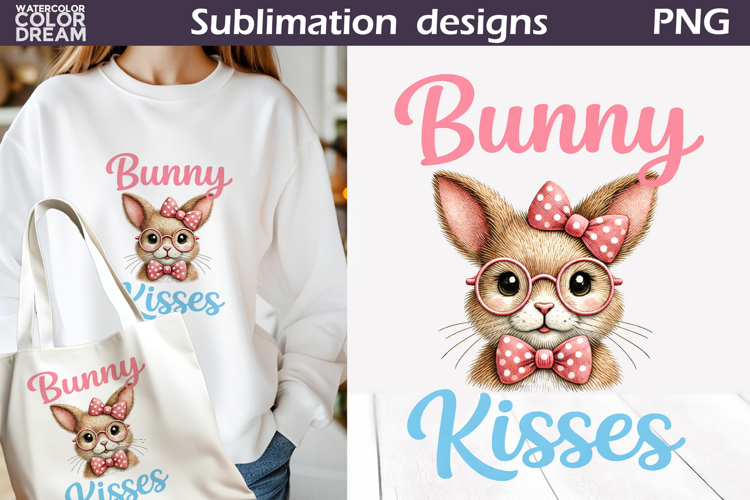 Cute Animals Easter | Bunny Kisses Sublimation