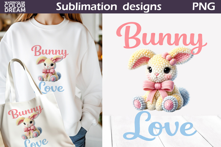 Cute Animals Easter | Bunny Kisses Sublimation